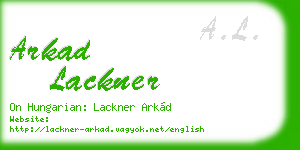 arkad lackner business card